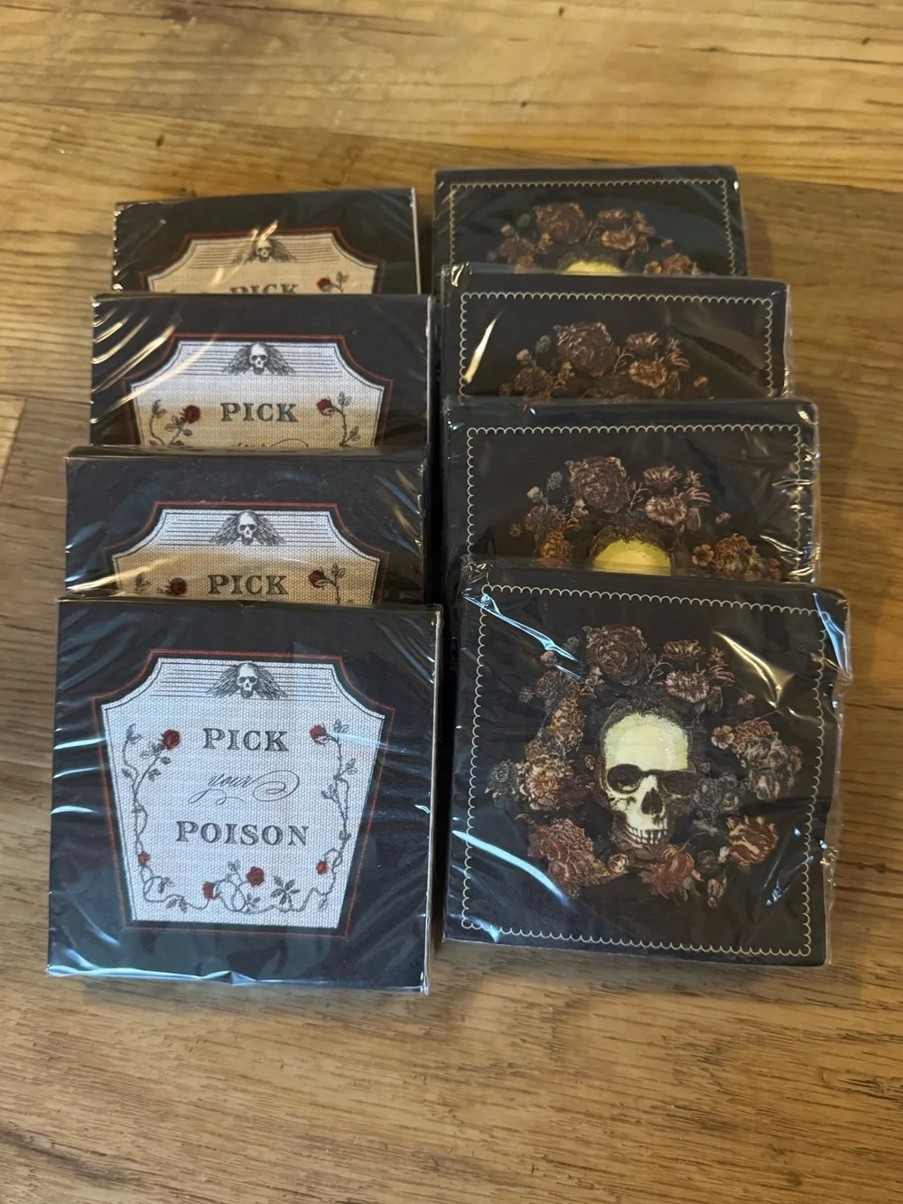 Threshold Black 'Pick Your Poison' & Skull Halloween Decorative Napkins